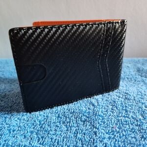 Men's Wallet Men's Small Wallet Carbon Fiber Texture Minimalist Wallet